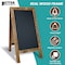 Better Office Products Magnetic A-Frame Chalkboard, 20inx40in Standing Easel, Deluxe Set, Rustic Brown 00851 - alternate 5